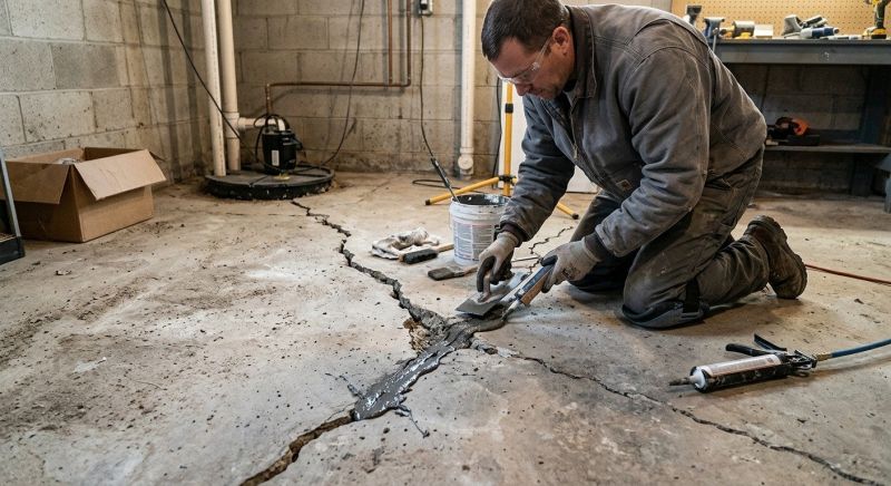 Cracked Basement Floor Repair in Gainesville, FL