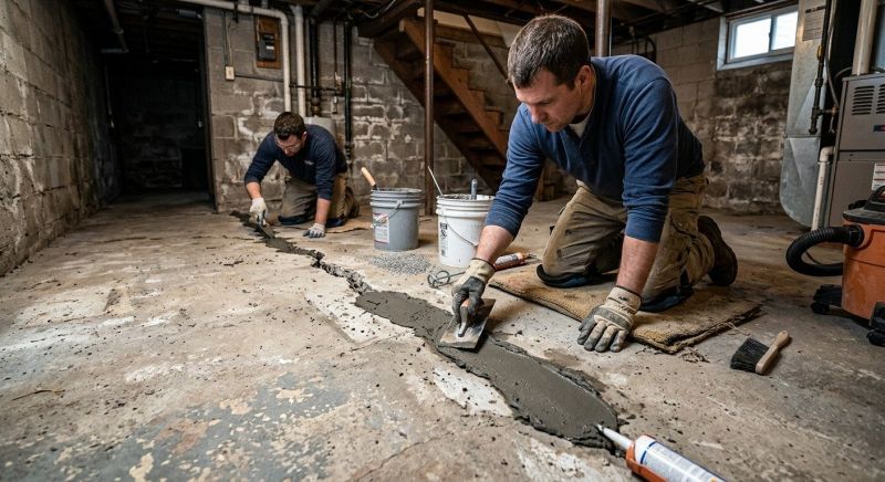 Cracked Basement Floor Repair in Gainesville, FL